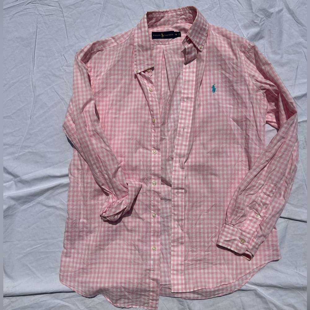 RALPH LAUREN CHECKERED BUTTON DOWN